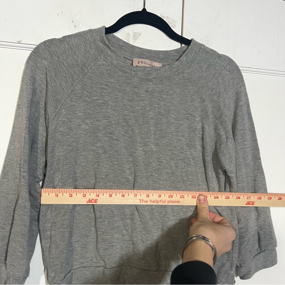 Philosophy Crewneck Sweatshirt Modal Gray Size Small Loungewear Comfy Cozy - Picture 4 of 6